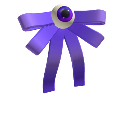 Eyeball Hair Bow Purple