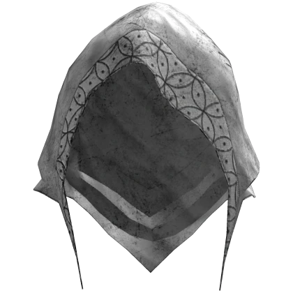 White Distressed Rune Hood