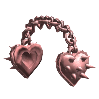Pink Rose Quartz Metal Heart Punk Headphones [PBR]