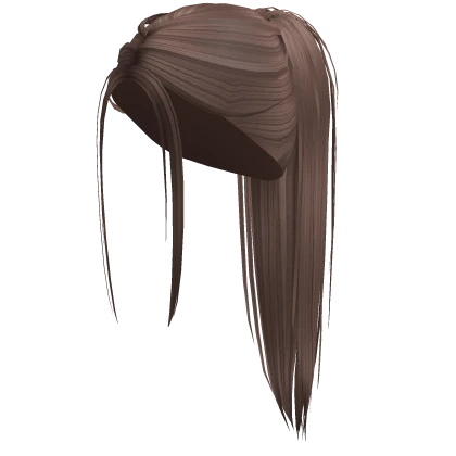 Full Straight Casual Ponytail in Ash Brown