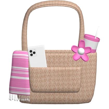 Summer Beach Bag in Pink