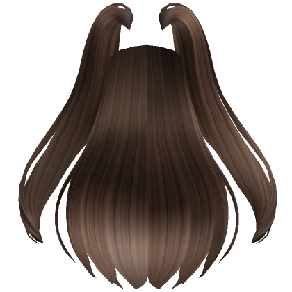 Long Hair Extensions w/ Pigtails in Brown