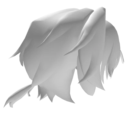 White Anime Short Ponytail