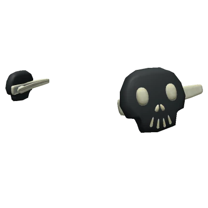 Halloween Skull Hair Clips Black