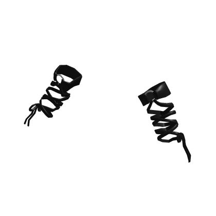 Black Arm Ribbon Straps w/ Bow