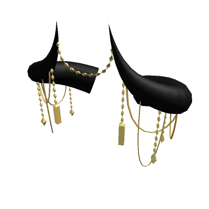 Black/Gold Jewelled Horns of the Abyss