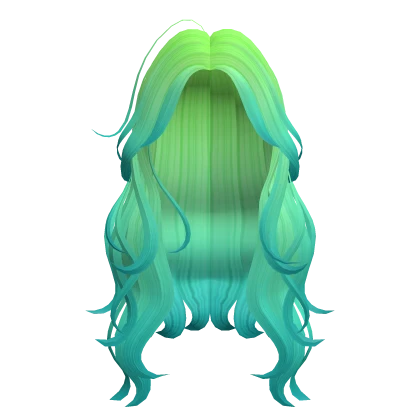 Lush Wavy Long Green Hair