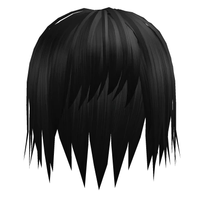 Short Black Vkei Emo Hair