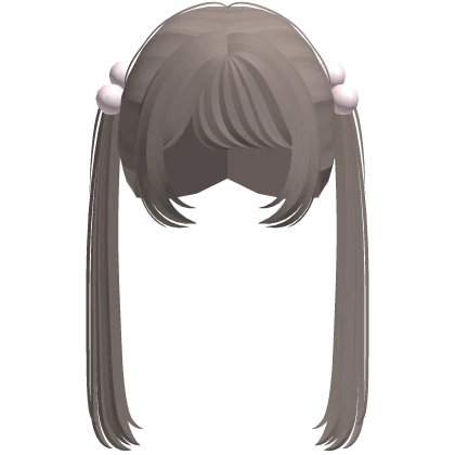 ♡ : kawaii long ash bobble pigtails