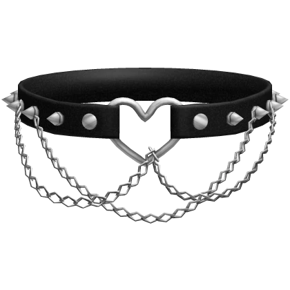 3.0 Emo Spiked Choker Emo Goth Heart Chains