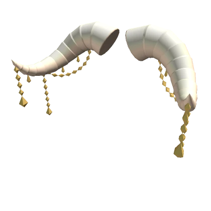 White/Gold Jewelled Giant Horns