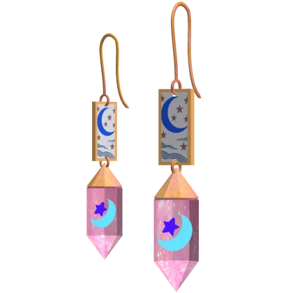 Rose Quartz & Glowing Moon Earrings