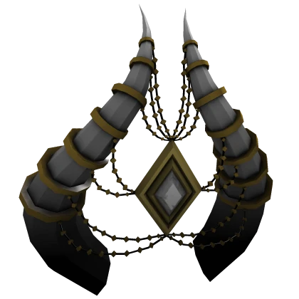 [PBR] Black/white golden jewelled horns
