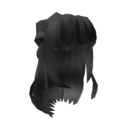 Black Anime Hair with Bun