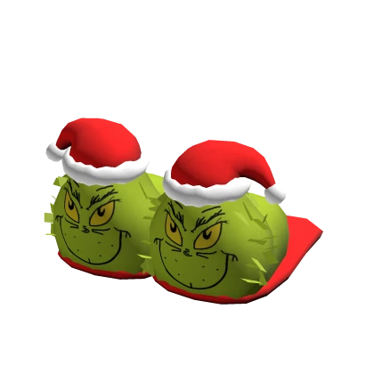 Christmas grinch slippers