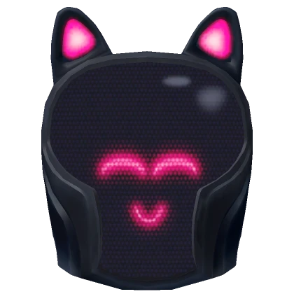 Happy Pink Neon Cyber Mask