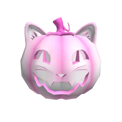 Pastel Pink Kitty Pumpkin