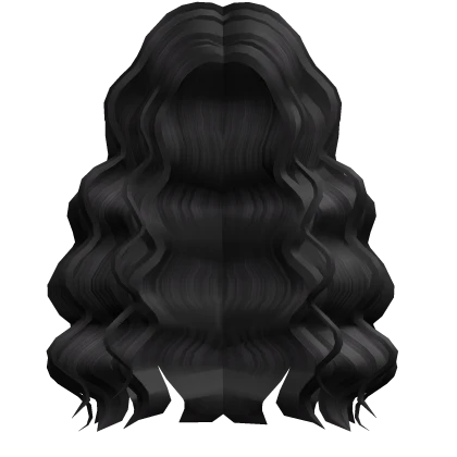 🌀 Moana's Long Wavy Black Hair (Vaiana)