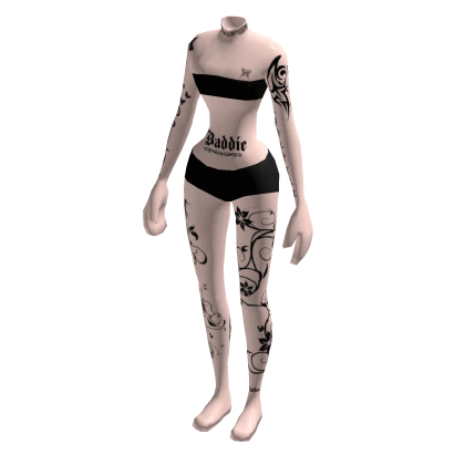 ✅Skin Suit✅ Emo Goth Tattoo