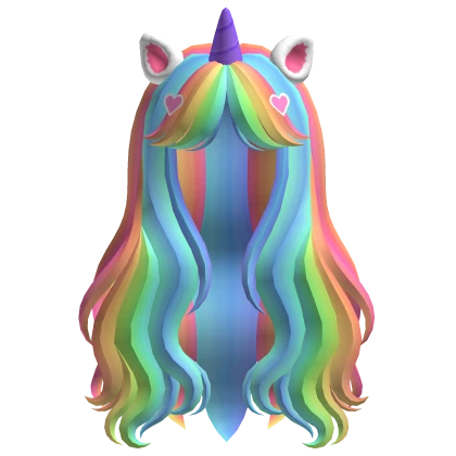 Rainbow Kittycorn Hair w/ Unicorn Horn - RBCs 🎉
