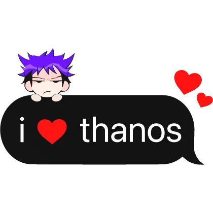 i heart thanos squid game text