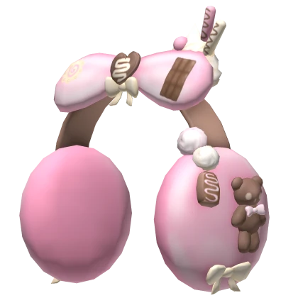 cute chocolate bear mori kei neapolitan earmuffs