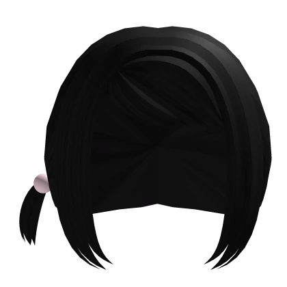 ♡꒰soft one sided baby pigtail in black꒱