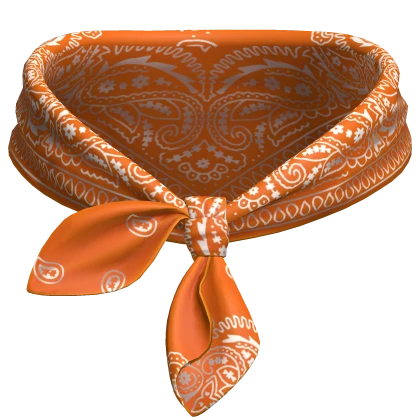 3.0 Neck Bandana Scarf Orange 70s Necklace Goofy