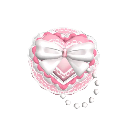 Valentines Heart Hime Rococo Tea Hat in Pink