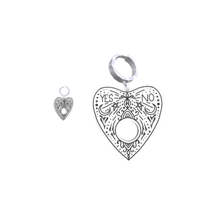 Trendy White Planchette Earrings 🤍 Ouija