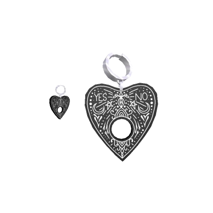 Trendy Black Planchette Earrings 🖤 Ouija