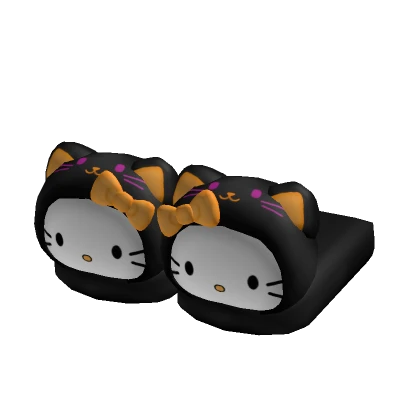 ☆ Cute halloween hello kitty pumpkin slippers