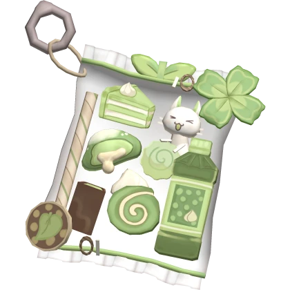 harajuku juminocore mochi matcha keychain