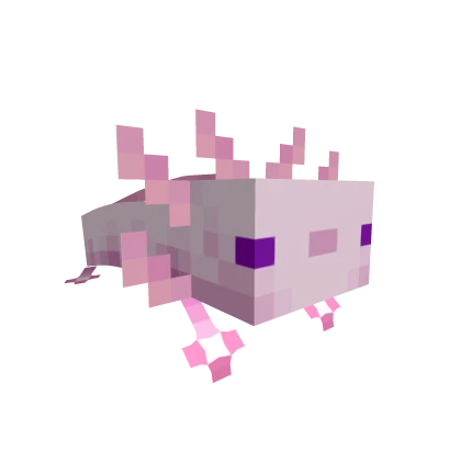 Pink axolotl blocky