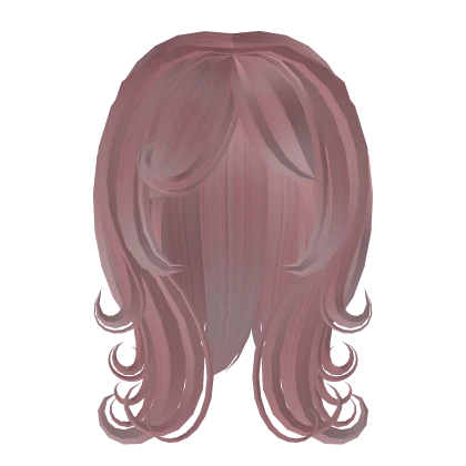 Mid-length wavy pink stylish layered hair