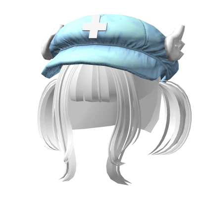 Kawaii Short Pigtails w/ Healer Wings Cap (White)