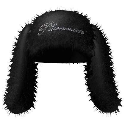 Fur Bunny Hat (Plumarine Black)