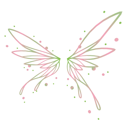 ✨🔮 Green Pink Igari Gleamcore Fairy Wings