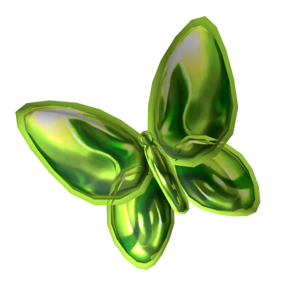 Webcore Frutiger Aero Green Butterfly Face Clip