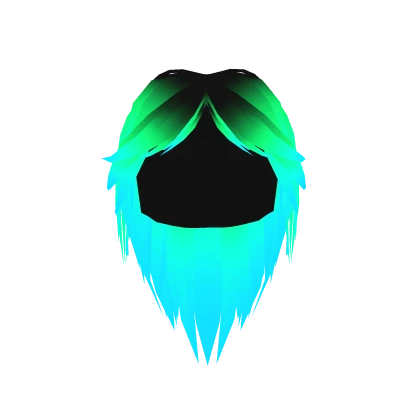 Neon Electric Cyan Girl Hair