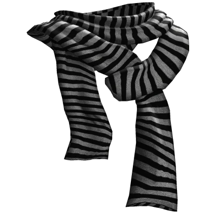 white x black striped emo scarf 1.0.