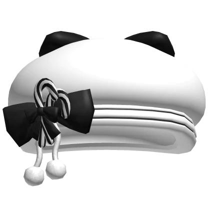 Christmas Bow Beret Black