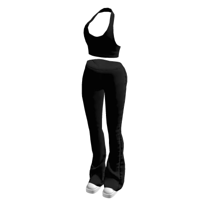Black Halter w/ Leggings Outfit