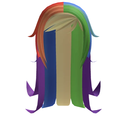 rainbow pony LOLZ cute anime swooped hair