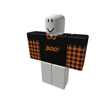 🎃Boo Spooky Halloween Orange Plaid Pumpkin Hoodie