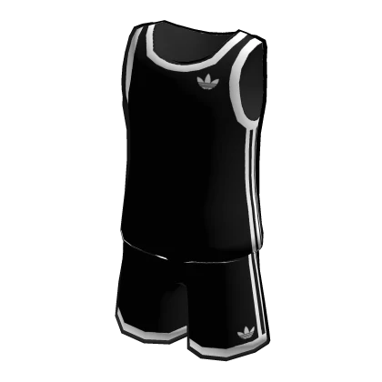 adidas Toon Black Vest and Shorts