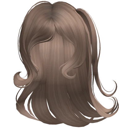 ♡ Swooped Shoujo Half Side Pony (Milktea Brown)