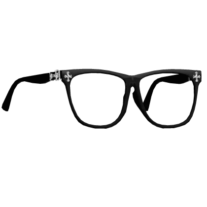 chrome cross glasses óculos black