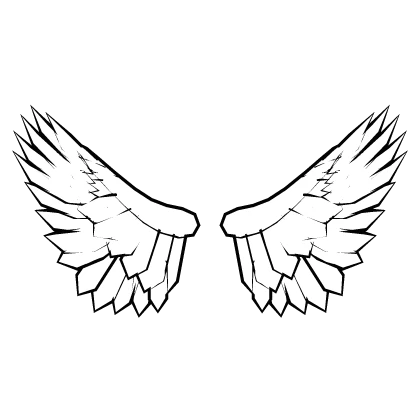 Cartoony Outline Wings