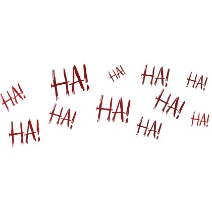 HaHa Ha! Red Evil Laugh (double sided)